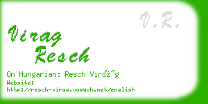 virag resch business card